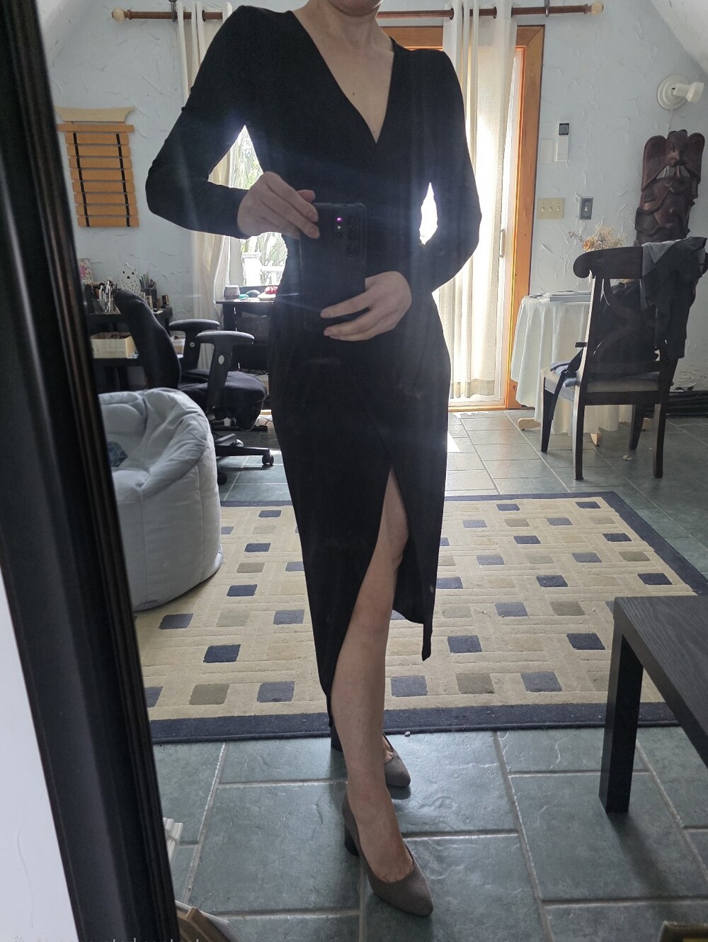 Forever 21 Cocktail Wrap Tie Midi Dress